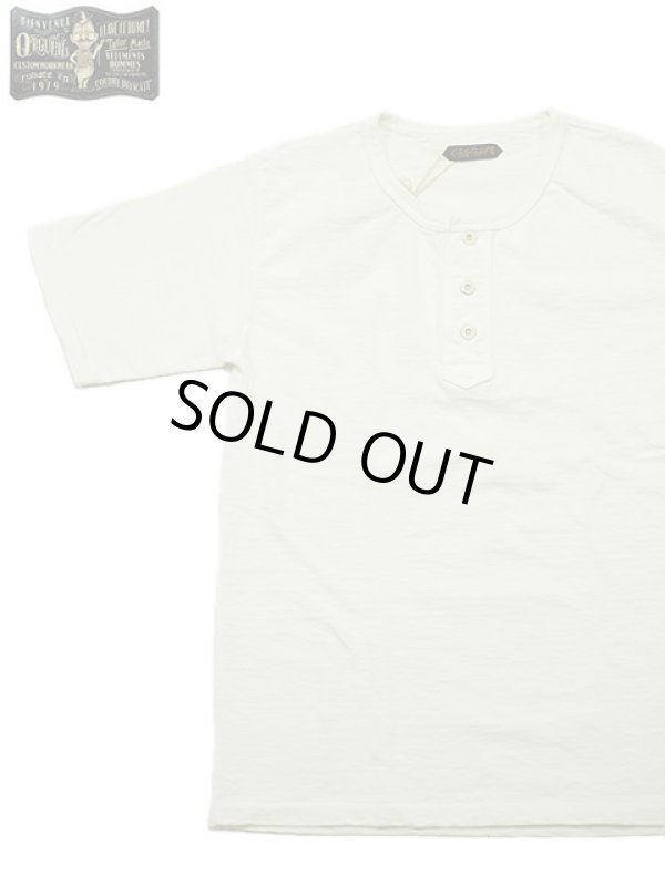 画像1: 【 ORGUEIL（オルゲイユ） 】 吊り編み天竺ヘンリーネックTシャツ [ HENRY T-SHIRT ] [ White ] 【 メール便可 】