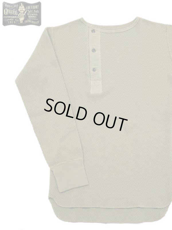 画像1: 【 ORGUEIL（オルゲイユ） 】 竹目サーマルヘンリーネックTシャツ [ Thermal Henry Neck T-Shirt ] [ Khaki ]