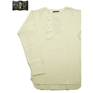 画像: 【 ORGUEIL（オルゲイユ） 】 竹目サーマルヘンリーネックTシャツ [ Thermal Henry Neck T-Shirt ] [ White ]