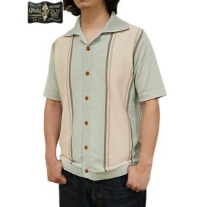 画像: 【 ORGUEIL（オルゲイユ） 】 ストライプニットシャツ  [ Stripe Knit Shirt ] [ Bluegray ]