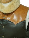 画像7: 【 Y'2 LEATHER（ワイツーレザー） 】　ムートン x ホースハイドダウンベスト [ Mouton × Oil Soft Horse ] [ Yellow x Olive ]