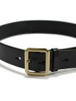 画像2: 【 Pherrow's（フェローズ） 】　サドルレザーシングルピンベルト [ BRASS BUCKLE ] [ BLACK ]