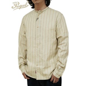 画像: 【 PREQUEL（プリクエル） 】 スタンドカラーシャツ [ Stand-up Collar Shirt ] [ Beige ]