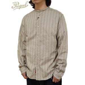 画像: 【 PREQUEL（プリクエル） 】 スタンドカラーシャツ [ Stand-up Collar Shirt ] [ Brown ]