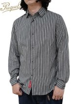 画像: 【 PREQUEL（プリクエル） 】 クラシックストライプワークシャツ [ Classic Stripe Work Shirt ] [ Gray ]