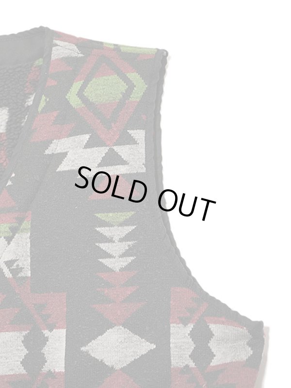 画像4: 【 SUGAR CANE（シュガーケン） 】 ネイティヴボアフリースベスト  [ NATIVE AMERICAN BOA FLEECE JACQUARD VEST ]