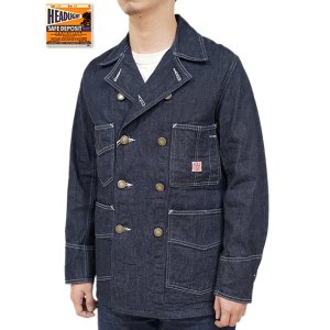 画像: 【 HEAD LIGHT（ヘッドライト） 】　ダブルブレストデニムワークコート [ 9.5oz SPECIAL WEAVE DENIM DOUBLE BREASTED COAT  ] [ 実名復刻モデル ]