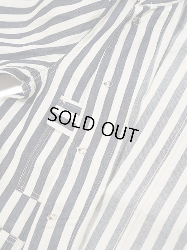 画像9: 【 HEAD LIGHT x SUGAR CANE (ヘッドライト x シュガーケーン) 】 【 7oz. 】 デッドストックヒッコリーストライプカバーオール [ NOS 7oz. 1/2" INDIGO STRIPE WORK COAT ]