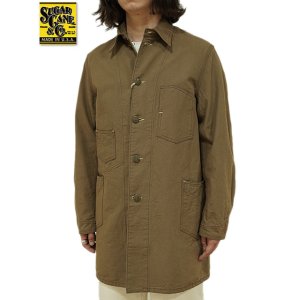 画像: 【 SUGAR CANE（シュガーケン） 】 10oz. KHAKI DUCK WORK COAT [ FICTION ROMANCE ] [ KHAKI ]