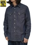 画像1: 【 SUGAR CANE（シュガーケン） 】 BLUE DENIM L/S WESTERN SHIRTS [ INDIGO ]
