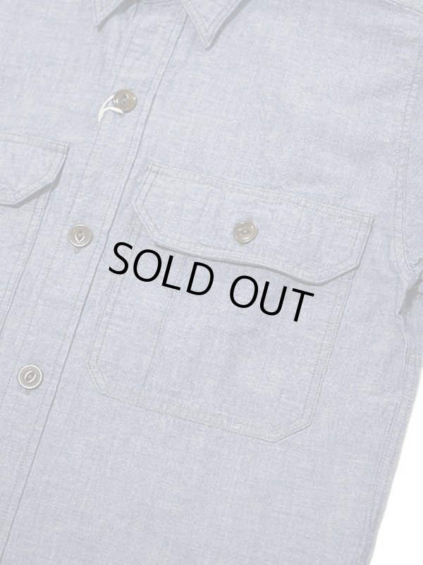 画像4: 【 SUGAR CANE×Mister Freedom（シュガーケン×ミスターフリーダム） 】　5oz. Blue Chambray M37 Snipes　[ WATERFRONT SURPLUS] [ MFSC ]