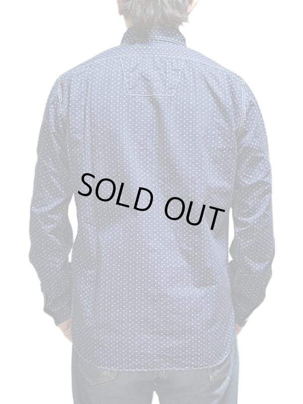 画像2: 【 SUGAR CANE（シュガーケン） 】 【 4.5oz. 】TRUMP DOT STRIPE WORK SHIRT [ FICTION ROMANCE ]