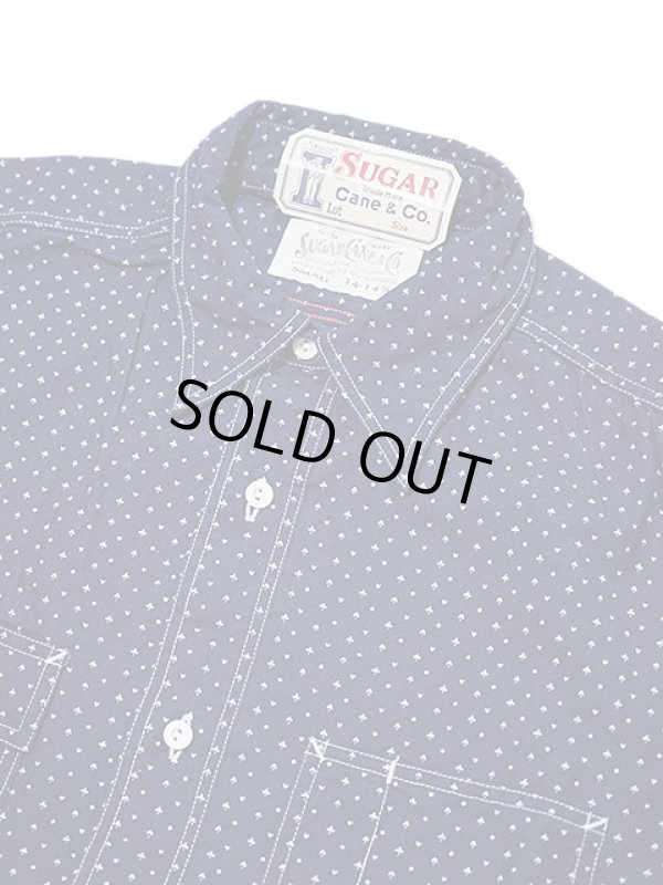 画像3: 【 SUGAR CANE（シュガーケン） 】 【 4.5oz. 】TRUMP DOT STRIPE WORK SHIRT [ FICTION ROMANCE ]