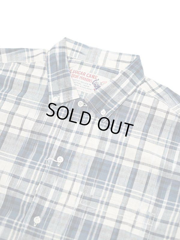 画像3: 【 SUGAR CANE（シュガーケン） 】　カスリマドラスチェックシャツ[ INDIA IKAT MADRAS CHECK BUTTON DOWN SHIRT ]