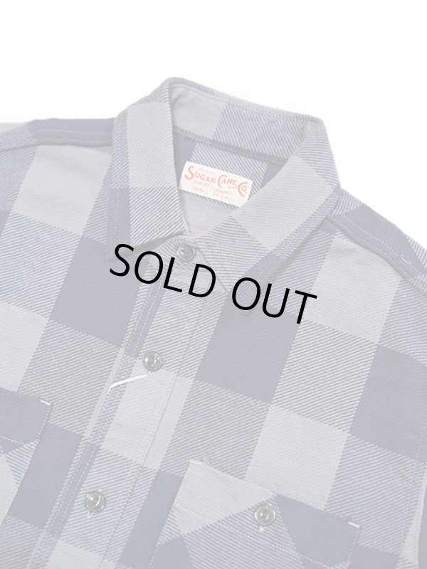 画像3: 【 SUGAR CANE（シュガーケン） 】　ツイルチェックワークシャツ [ L/S TWILL CHECK WORK SHIRT ] [ GRAY ]