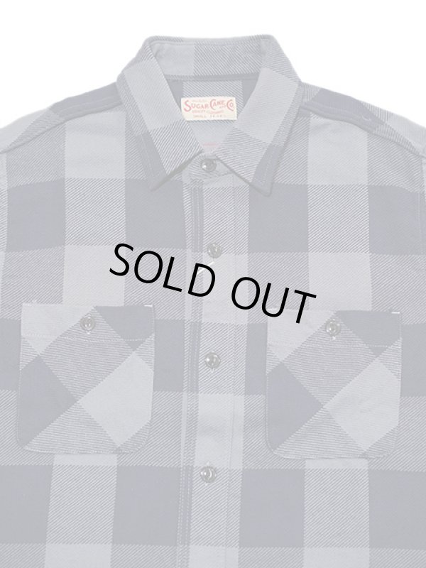 画像5: 【 SUGAR CANE（シュガーケン） 】　ツイルチェックワークシャツ [ L/S TWILL CHECK WORK SHIRT ] [ GRAY ]