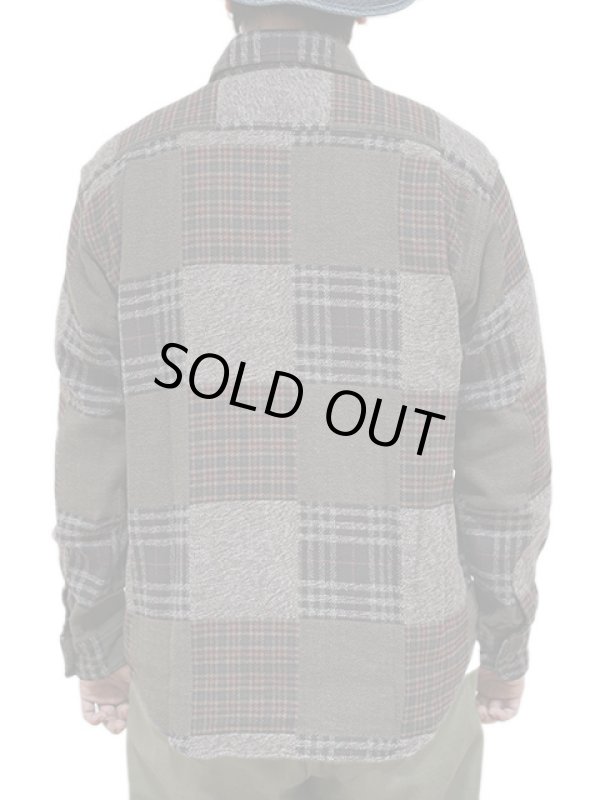 画像2: 【 SUGAR CANE（シュガーケン） 】 パッチワークチェックシャツ [ PATCH WORK CHECK WORK SHIRT ] [ BROWN ] 