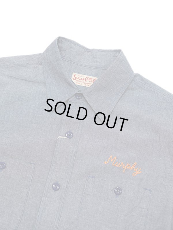 画像3: 【 SUGAR CANE（シュガーケン） 】 L/S CHAMBRAY EMB'D WORK SHIRTS [ General Motor Line ] [ BLUE ]