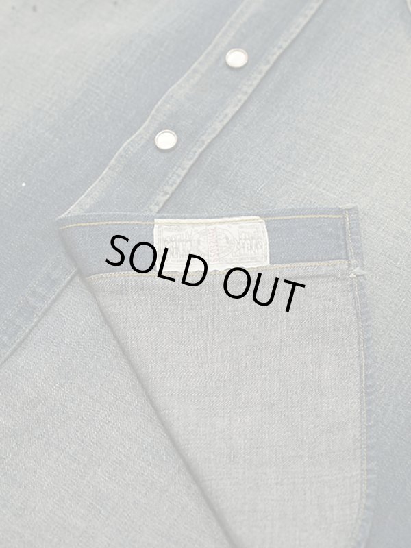 画像7: 【 SUGAR CANE（シュガーケン） 】 BLUE DENIM L/S WESTERN SHIRTS [ AGED MODEL ] [ H.NAVY ]