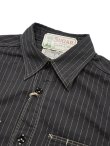画像3: 【 SUGAR CANE（シュガーケン） 】　【 8.5oz. 】 BLACK WABASH STRIPE WORK SHIRTS [ FICTION ROMANCE ]