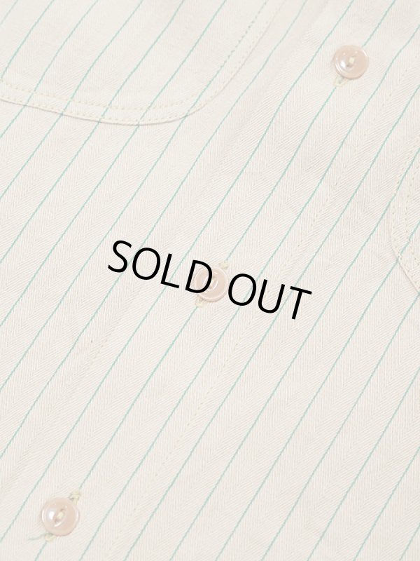 画像8: 【 SUGAR CANE（シュガーケン） 】 半袖コークストライプワークシャツ [ COKE STRIPE WORK SHIRTS ]