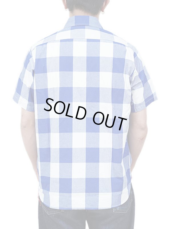 画像2: 【 SUGAR CANE（シュガーケン） 】 半袖ブロックチェックワークシャツ [ BLOCK CHECK WORK SHIRTS ]