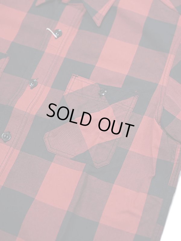 画像4: 【 SUGAR CANE（シュガーケン） 】 半袖ブロックチェックワークシャツ [ BLOCK CHECK WORK SHIRTS ] 【 メール便可 】