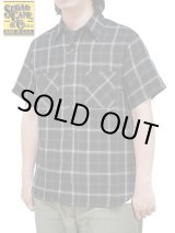 画像: 【 SUGAR CANE（シュガーケン） 】 レーヨンオンブレーチェックワークシャツ [ RAYON OMBRE CHECK WORK SHIRTS ] [ BLACK ] 【 メール便可 】