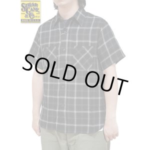 画像: 【 SUGAR CANE（シュガーケン） 】 レーヨンオンブレーチェックワークシャツ [ RAYON OMBRE CHECK WORK SHIRTS ] [ BLACK ] 【 メール便可 】