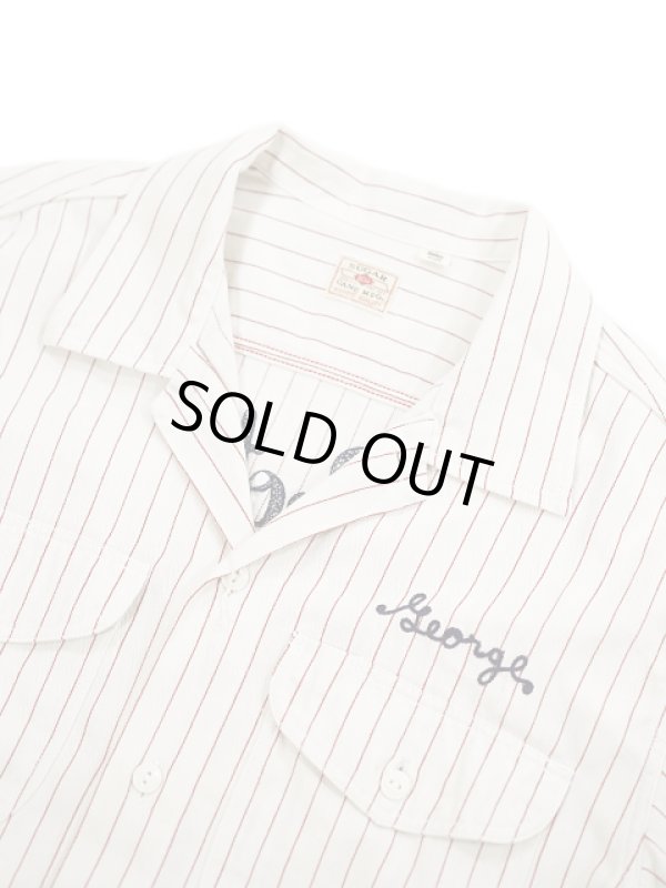画像3: 【 SUGAR CANE（シュガーケン） 】 半袖コークストライプワークシャツ [ COKE STRIPE WORK SHIRTS ] [ OFF WHITE ]