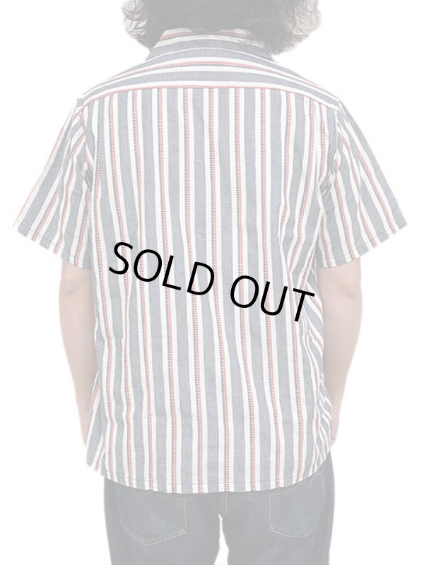 画像2: 【 SUGAR CANE（シュガーケン） 】 ハートストライプオープンカラーシャツ [ Heart Stripe Open Shirt ] [ NAVY ]