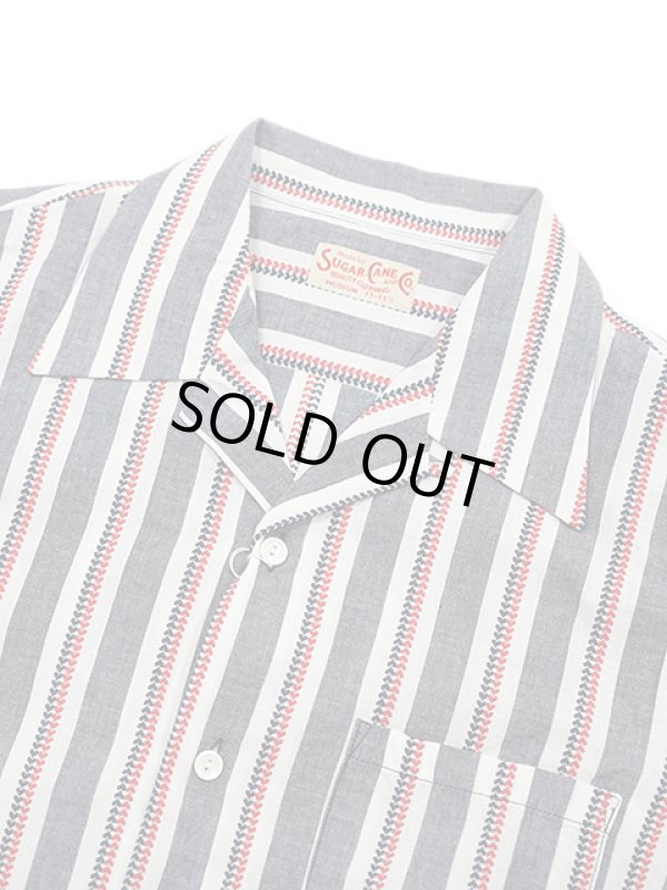 画像3: 【 SUGAR CANE（シュガーケン） 】 ハートストライプオープンカラーシャツ [ Heart Stripe Open Shirt ] [ NAVY ]