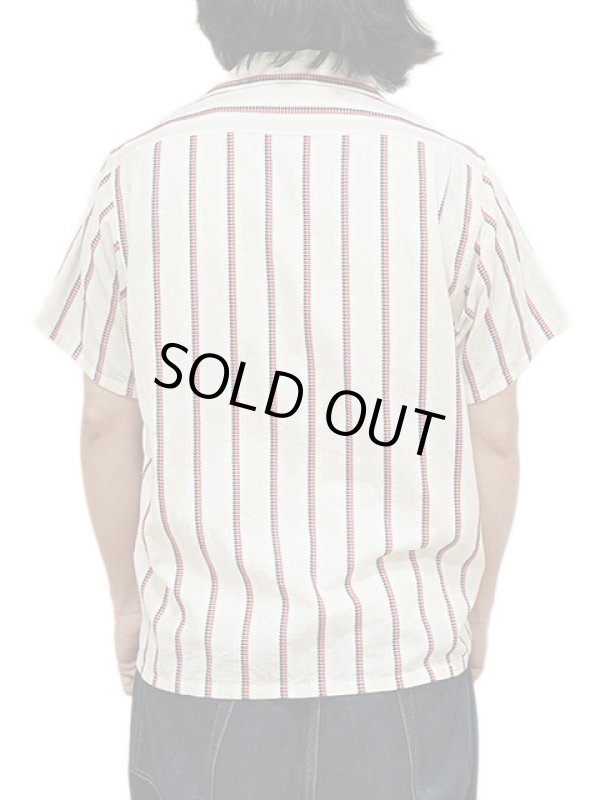 画像2: 【 SUGAR CANE（シュガーケン） 】 ハートストライプオープンカラーシャツ [ Heart Stripe Open Shirt ] [ OFF WHITE ] 【 メール便可 】