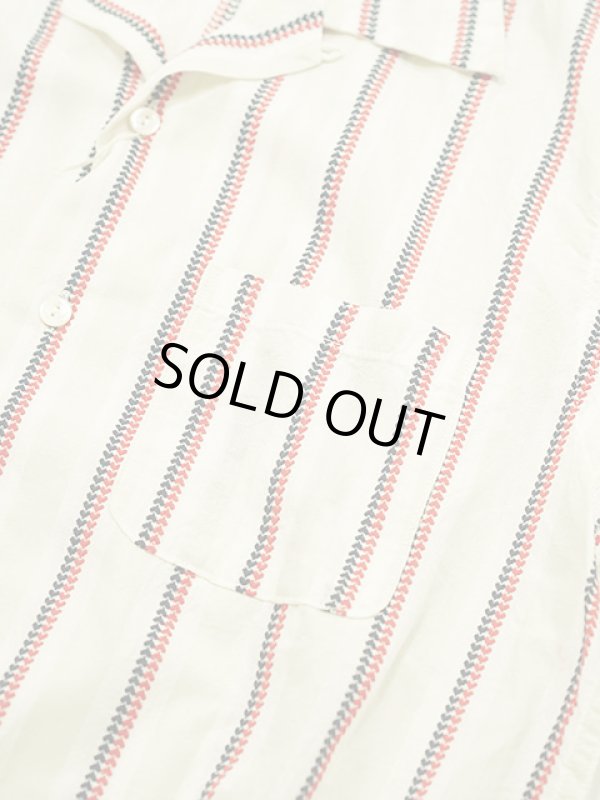 画像4: 【 SUGAR CANE（シュガーケン） 】 ハートストライプオープンカラーシャツ [ Heart Stripe Open Shirt ] [ OFF WHITE ] 【 メール便可 】