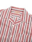 画像3: 【 SUGAR CANE（シュガーケン） 】 ハートストライプオープンカラーシャツ [ Heart Stripe Open Shirt ] [ RED ]