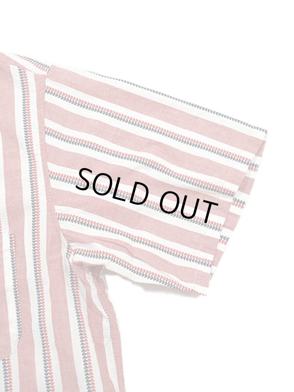 画像5: 【 SUGAR CANE（シュガーケン） 】 ハートストライプオープンカラーシャツ [ Heart Stripe Open Shirt ] [ RED ] 【 メール便可 】