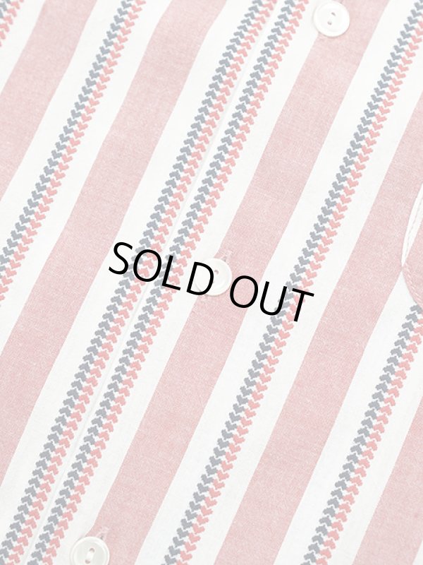 画像6: 【 SUGAR CANE（シュガーケン） 】 ハートストライプオープンカラーシャツ [ Heart Stripe Open Shirt ] [ RED ] 【 メール便可 】