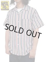 画像: 【 SUGAR CANE（シュガーケン） 】 ハートストライプオープンカラーシャツ [ Heart Stripe Open Shirt ] [ NAVY ]