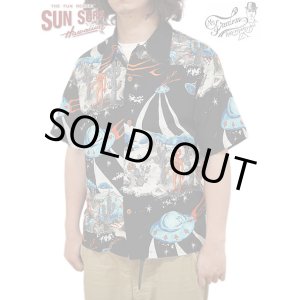 画像: 【 SUN SURF×Mister Freedom（サンサーフ×ミスターフリーダム） 】 ROCK'N ROLL SHIRT [ FLYING SAUCERS ] [ GRAY ]