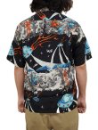 画像2: 【 SUN SURF×Mister Freedom（サンサーフ×ミスターフリーダム） 】 ROCK'N ROLL SHIRT [ FLYING SAUCERS ] [ GRAY ]