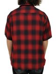 画像2: 【 SUGAR CANE（シュガーケン） 】 レーヨンオンブレーチェックシャツ [ RAYON OMBRE CHECK OPEN SHIRTS ] [ RED ] 【 メール便可 】