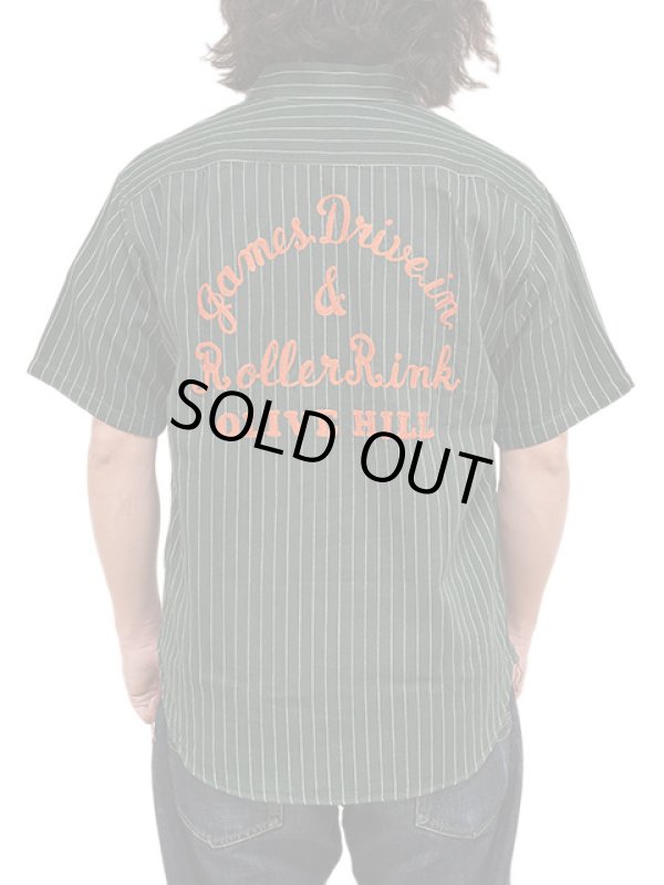 画像2: 【 SUGAR CANE（シュガーケン） 】 半袖コークストライプワークシャツ [ COKE STRIPE WORK SHIRTS ] [ GREEN ]