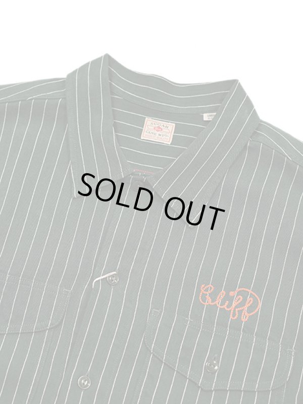 画像3: 【 SUGAR CANE（シュガーケン） 】 半袖コークストライプワークシャツ [ COKE STRIPE WORK SHIRTS ] [ GREEN ]