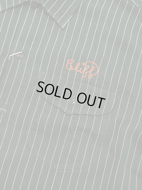 画像4: 【 SUGAR CANE（シュガーケン） 】 半袖コークストライプワークシャツ [ COKE STRIPE WORK SHIRTS ] [ GREEN ]