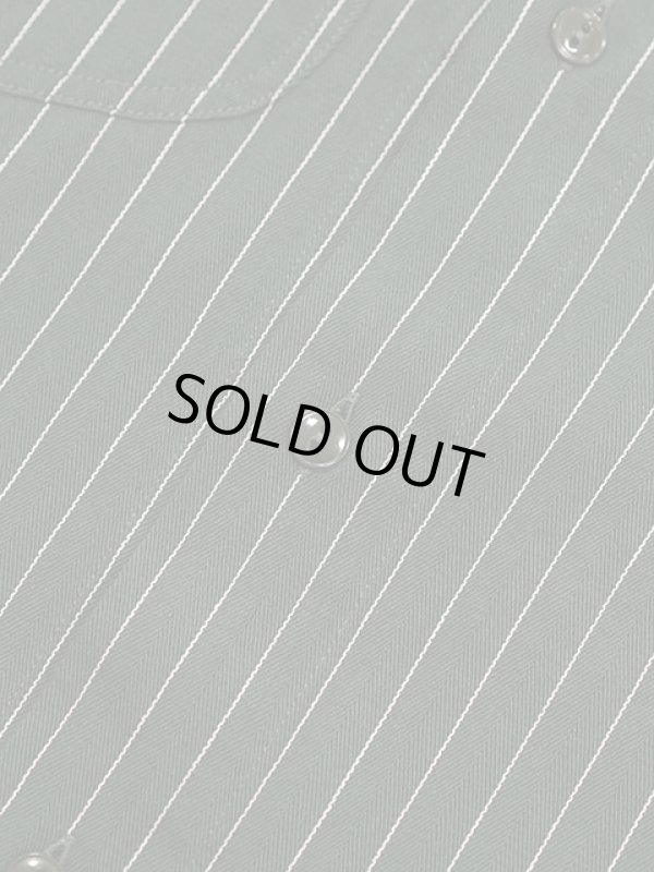 画像8: 【 SUGAR CANE（シュガーケン） 】 半袖コークストライプワークシャツ [ COKE STRIPE WORK SHIRTS ] [ GREEN ]