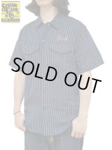 画像: 【 SUGAR CANE（シュガーケン） 】 半袖コークストライプワークシャツ [ COKE STRIPE WORK SHIRTS ] [ NAVY ]