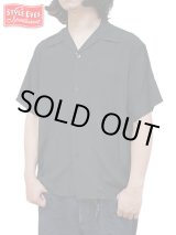画像: 【 STYLE EYES（スタイルアイズ） 】　レーヨンボーリングシャツ　[ RAYON BOWLING SHIRT ] [ PLAIN ] [ BLACK ] 【 メール便可 】