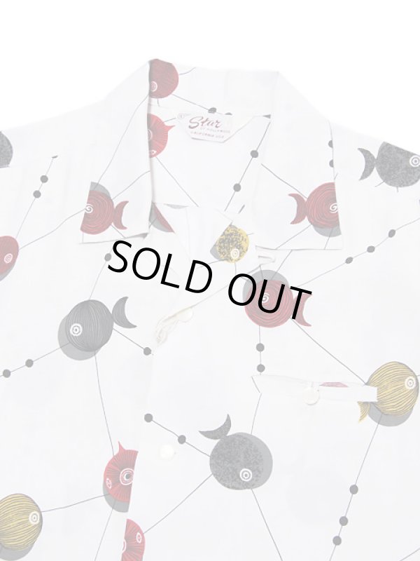 画像3: 【 STAR OF HOLLYWOOD（スターオブハリウッド） 】　半袖レーヨンオープンカラーシャツ　[ ATOMIC FISH ]