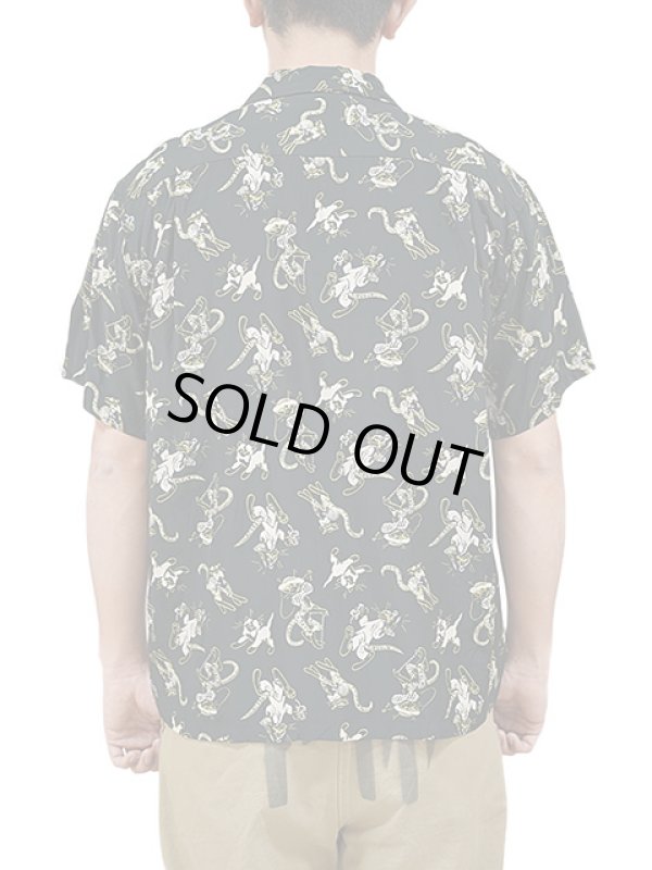 画像2: 【 STAR OF HOLLYWOOD（スターオブハリウッド） 】　S/S OPEN SHIRTS　[ FANCY CATS ]