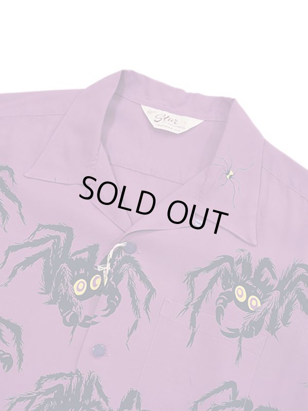 画像3: 【 STAR OF HOLLYWOOD（スターオブハリウッド） 】 OPEN SHIRTS [ TARANTULA ] [ PURPLE ]